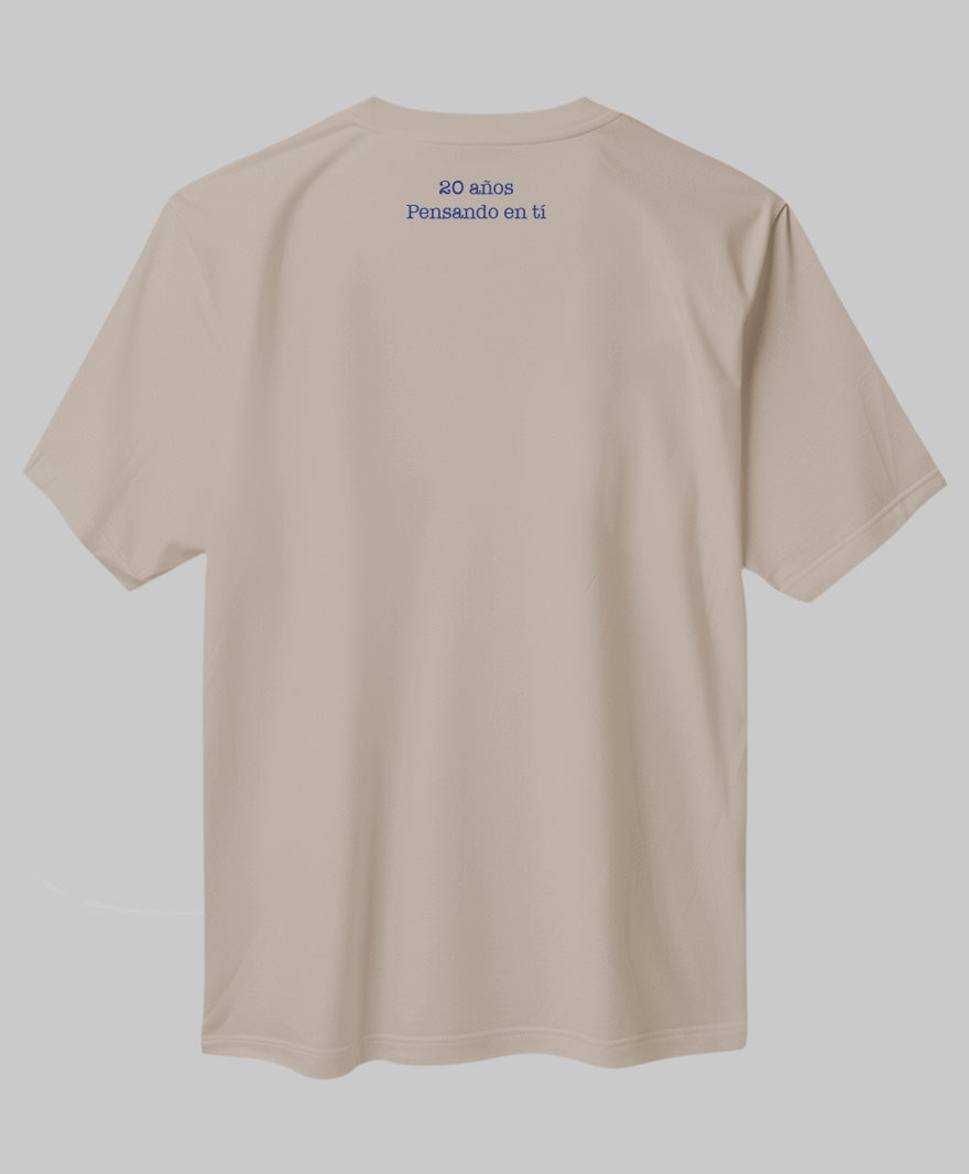 Camiseta 20 años pensando en tí beige - Los Caños