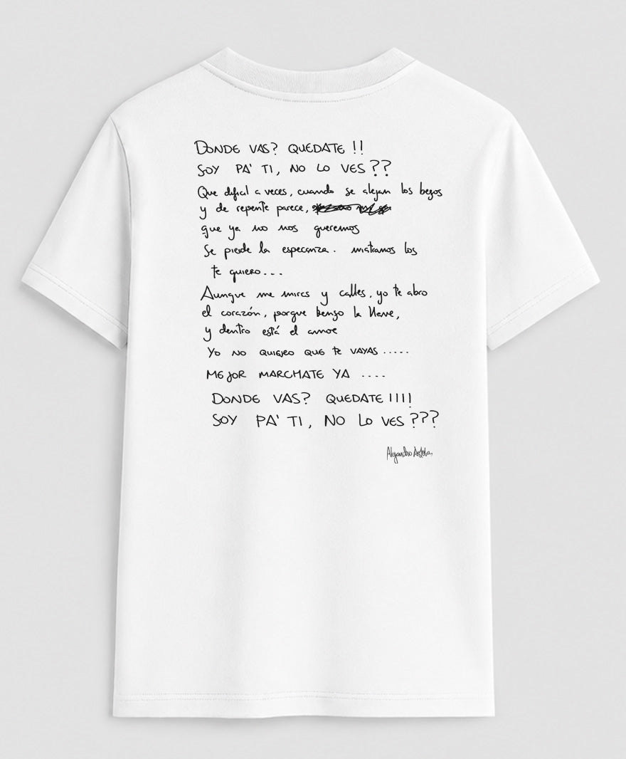 Camiseta Dónde vas manuscrito - Astola