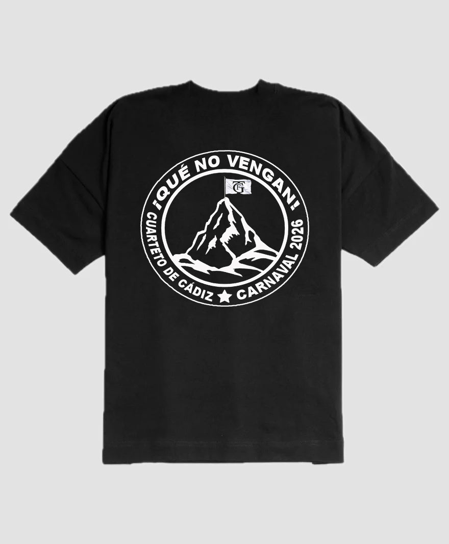 Camiseta Cuarteto 'Que no vengan' negra