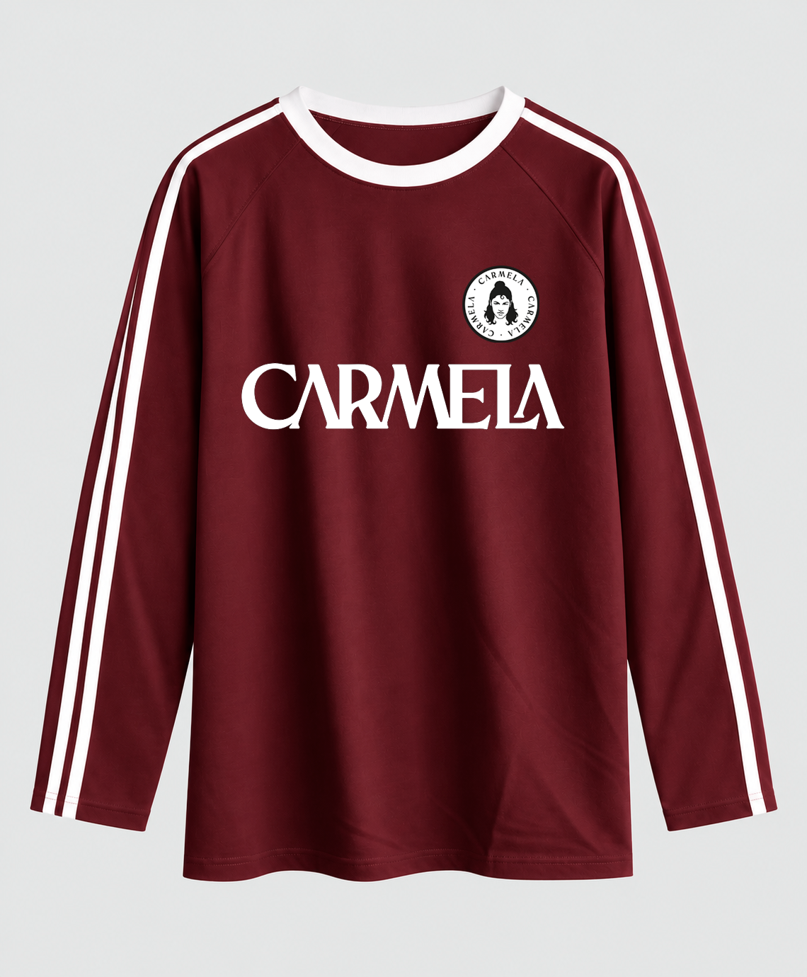 Camiseta manga larga burdeos ligera unisex