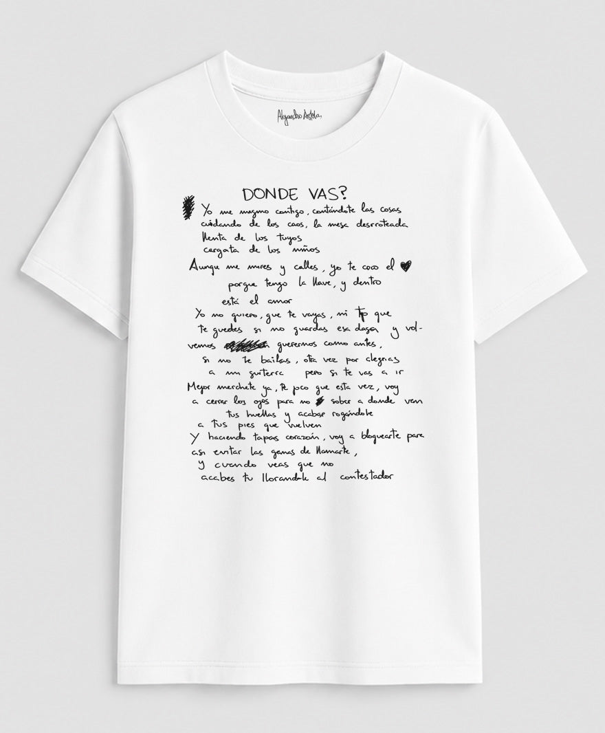Camiseta Dónde vas manuscrito - Astola