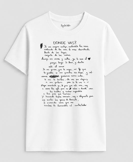 Camiseta Dónde vas manuscrito - Astola